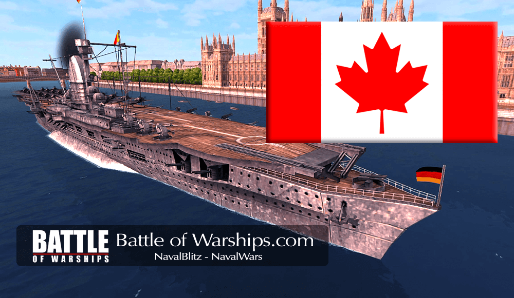 GRAF ZEPPELIN and CANADA flag - Battle of Warships