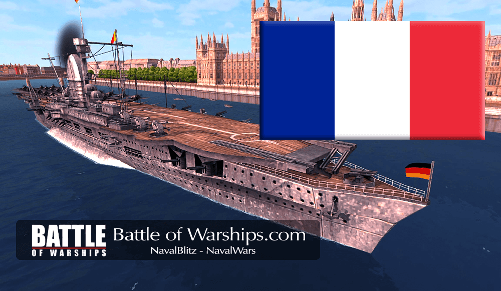 GRAF ZEPPELIN and FRANCE flag - Battle of Warships