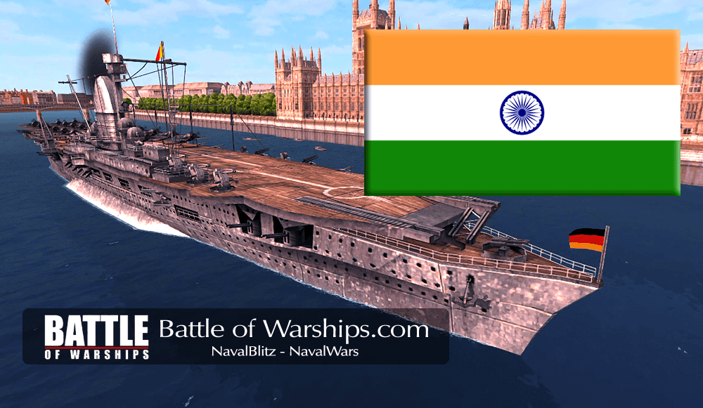 GRAF ZEPPELINand INDIA flag - Battle of Warships