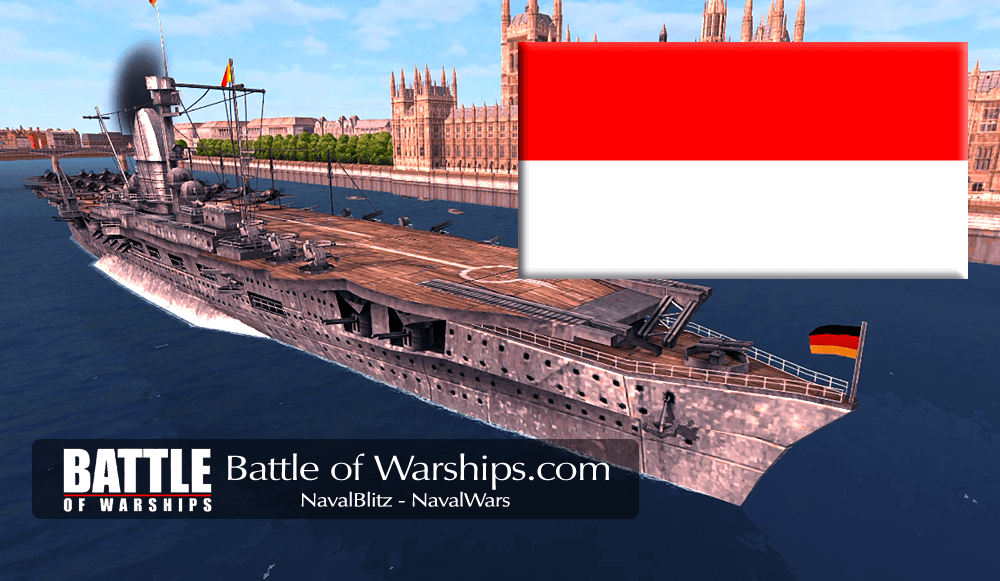 GRAF ZEPPELIN and INDNESIA flag - Battle of Warships