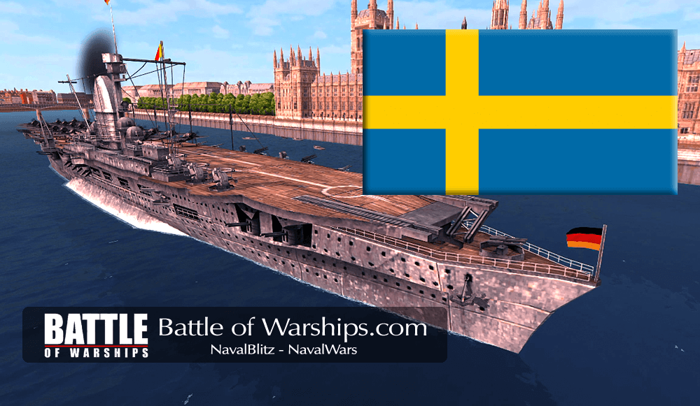 GRAF ZEPPELIN and SWEDEN flag - Battle of Warships