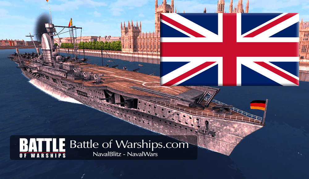 GRAF ZEPPELIN and UK flag - Battle of Warships