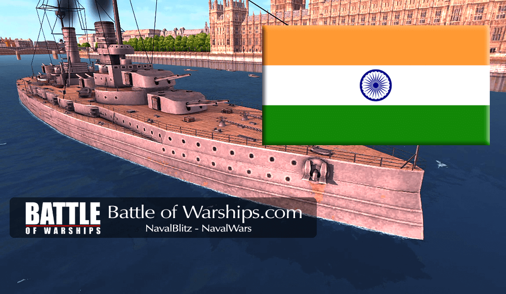 GROSSER KURFÜRST and INDIA flag - Battle of Warships