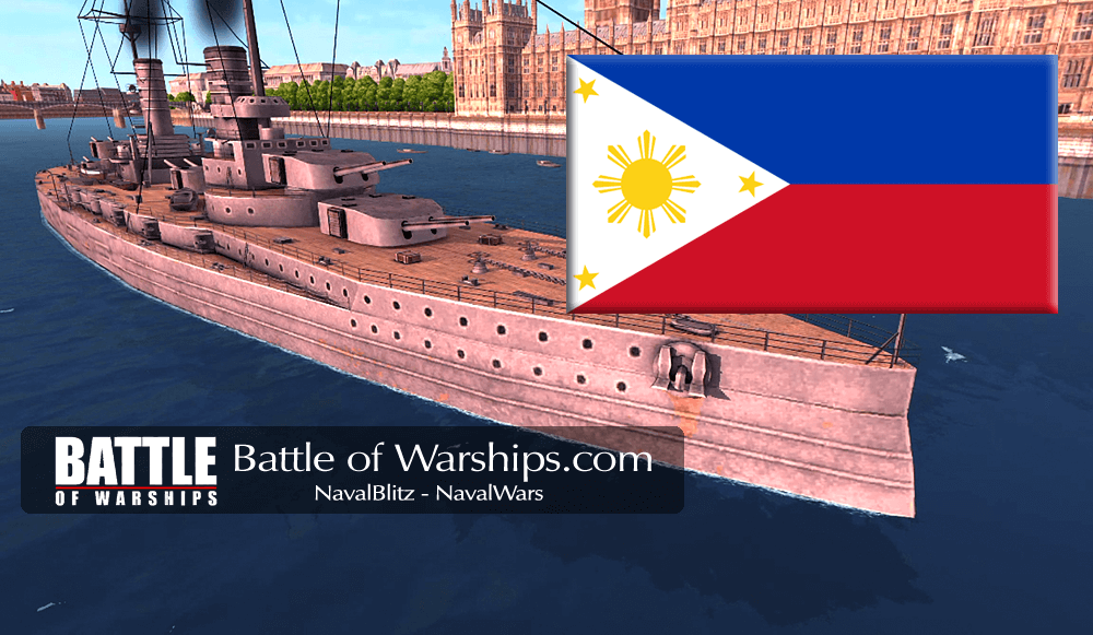 GROSSER KURFÜRST and PILIPPINES flag - Battle of Warships