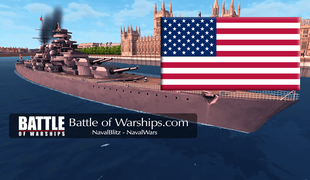 H41 and USA flag - Battle of Warships