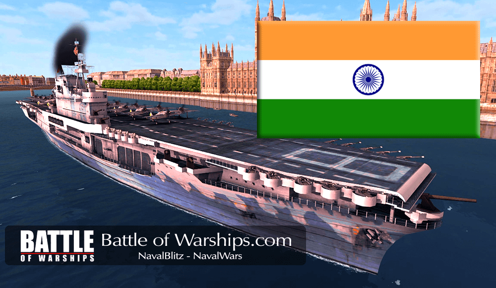 HONET and INDIA flag - Battle of Warships