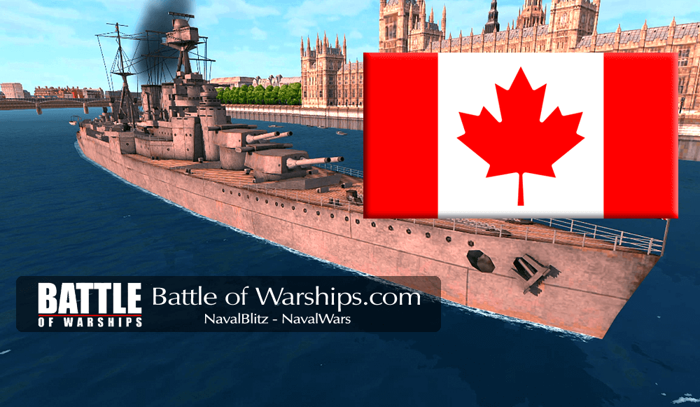 HOOD and CANADA flag - Battle of Warships