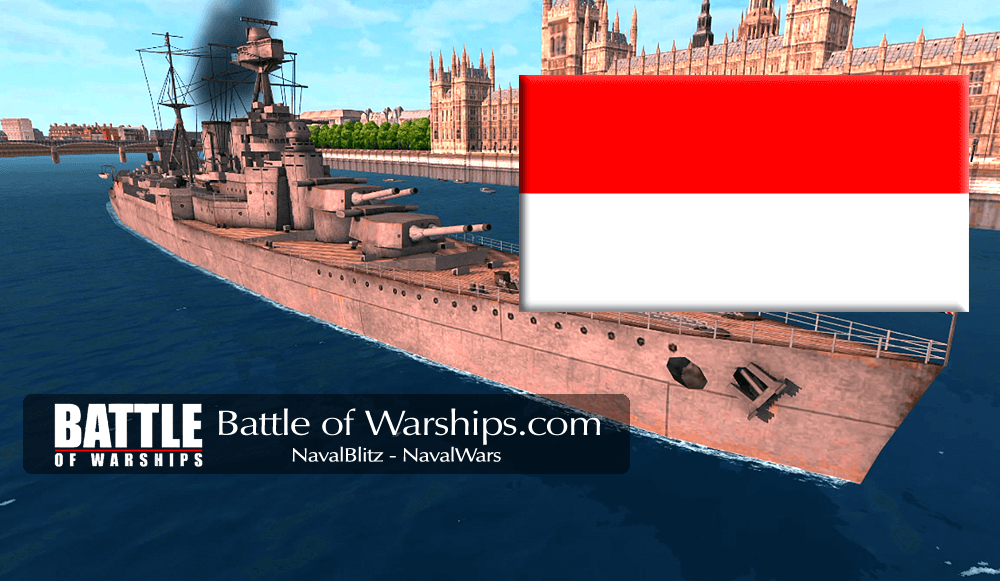 HOOD and INDNESIA flag - Battle of Warships