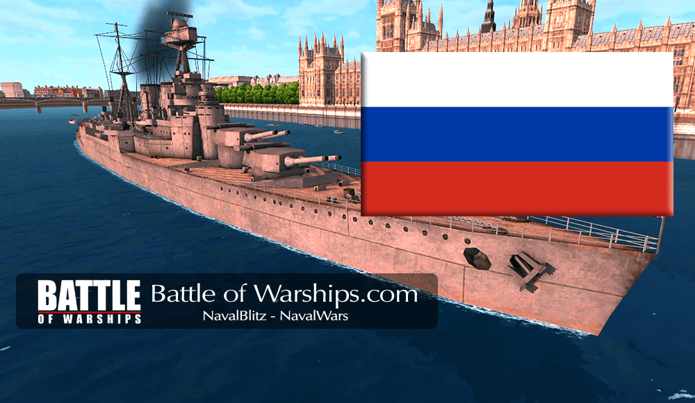HOOD and RUSSIA flag - Battle of Warships