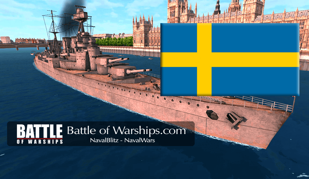 HOOD and SWEDEN flag - Battle of Warships
