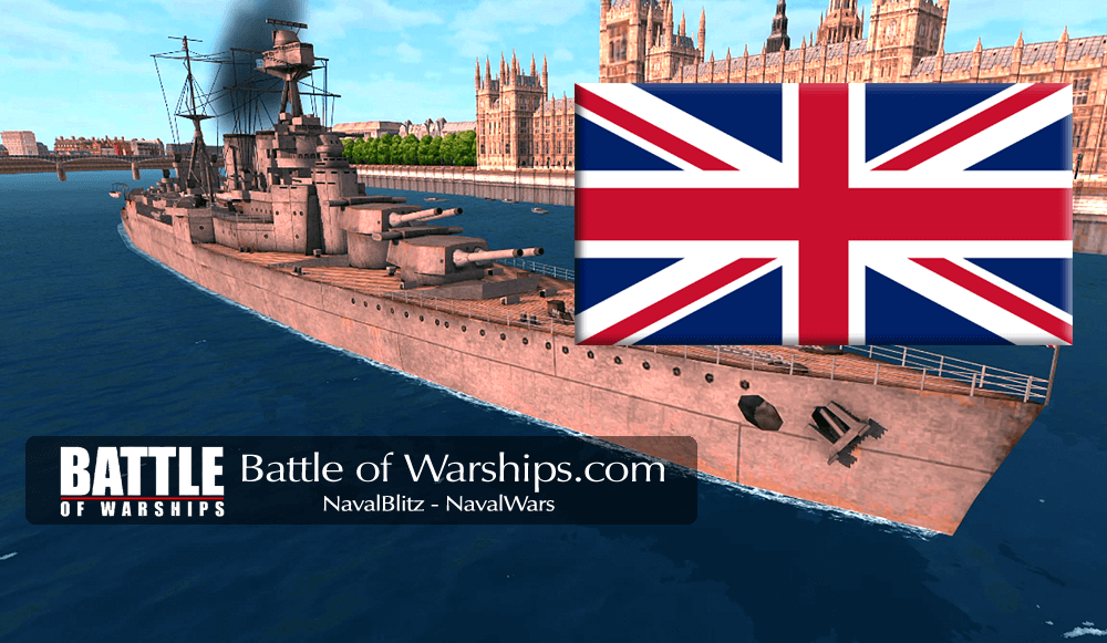 HOOD and UK flag - Battle of Warships