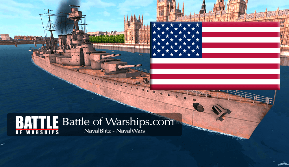 HOOD and USA flag - Battle of Warships