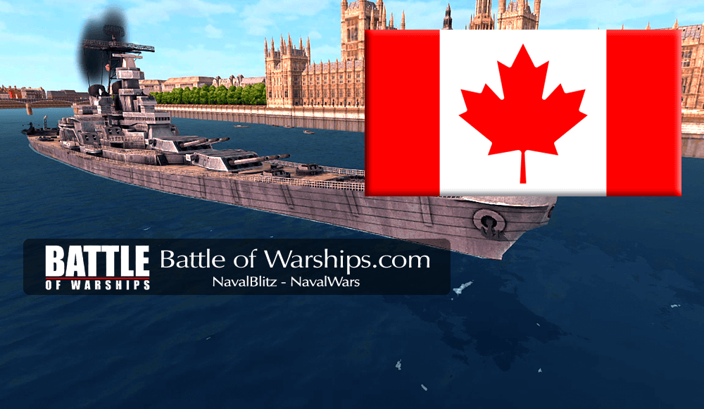 IOWA and CANADA flag - Battle of Warships