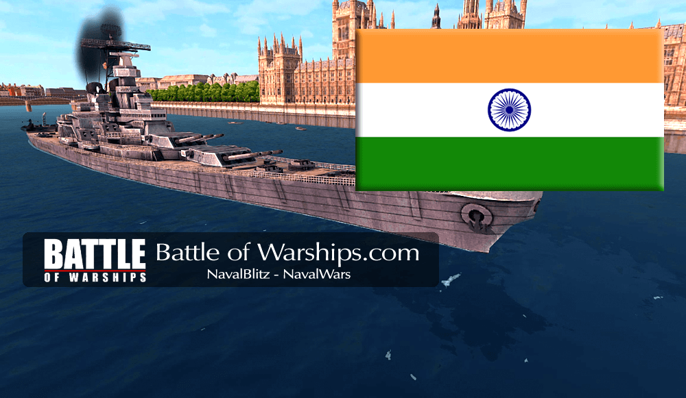 IOWA and INDIA flag - Battle of Warships