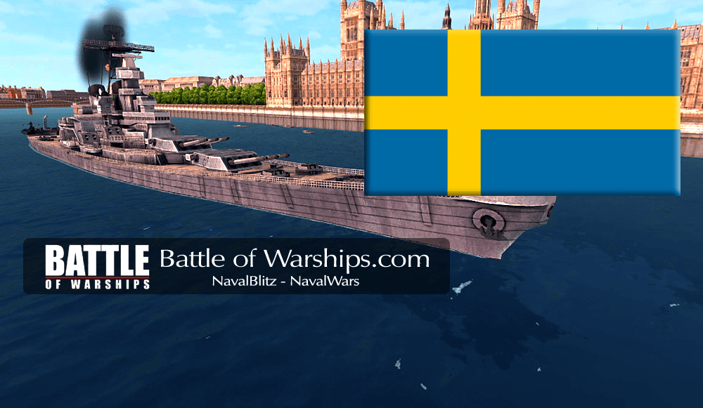 IOWA and SWEDEN flag - Battle of Warships