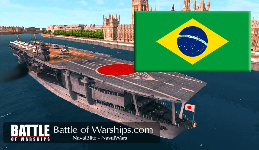 KAGA and Brazil flag - Battle of Warships