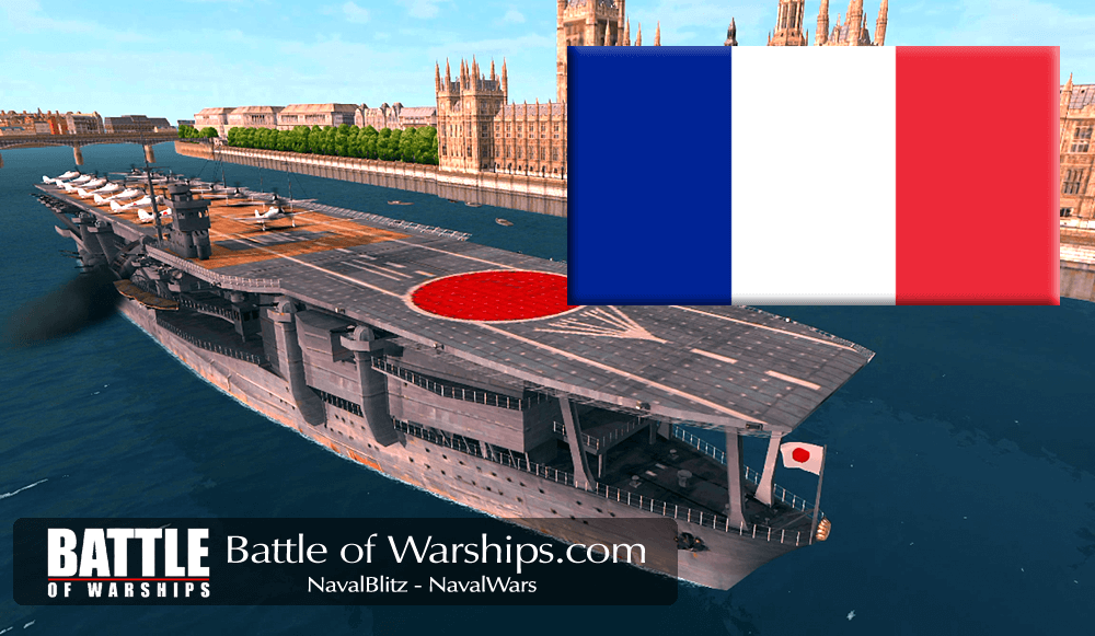 KAGA and FRANCE flag - Battle of Warships