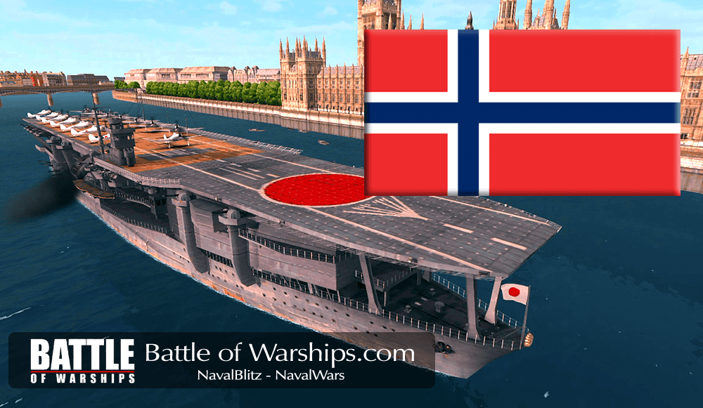 KAGA and NORWAY flag - Battle of Warships