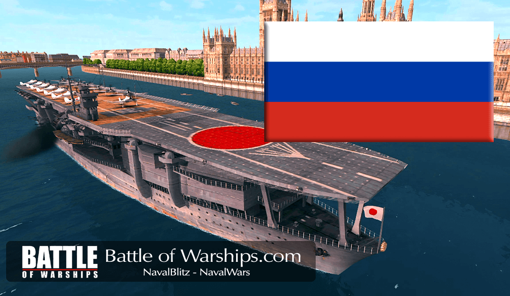 KAGA and RUSSIA flag - Battle of Warships