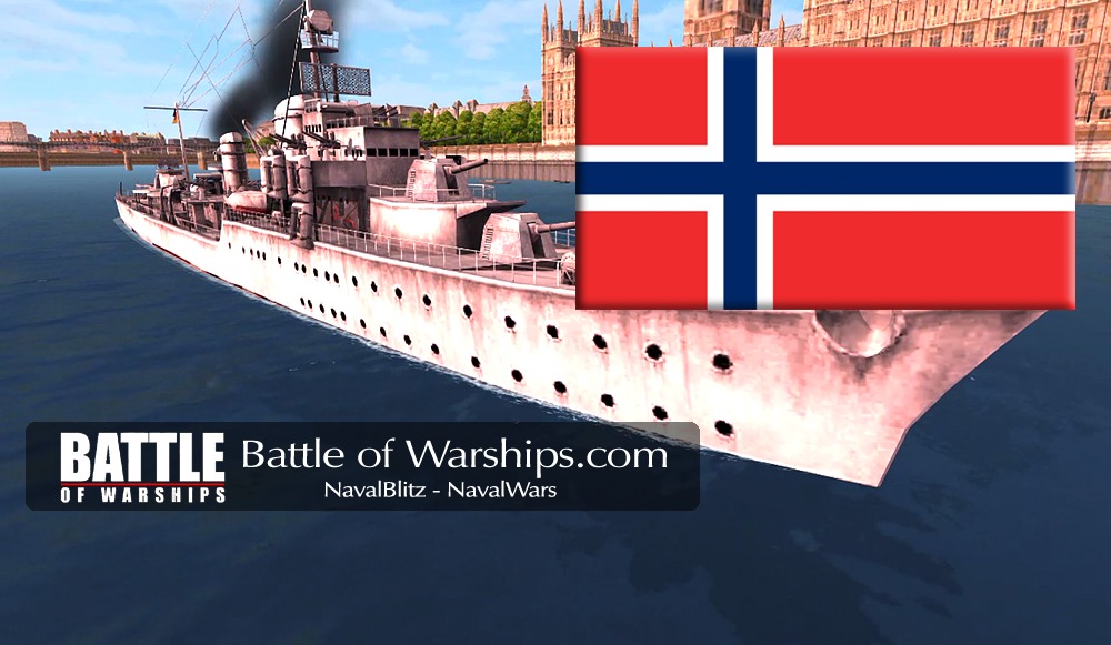 KARL GALSTER and NORWAY flag - Battle of Warships