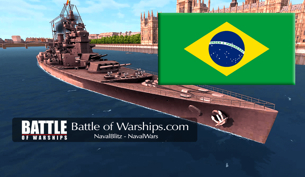 King George V and Brazil flag - Battle of Warships