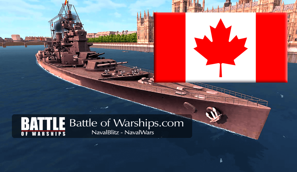 King George V and CANADA flag - Battle of Warships
