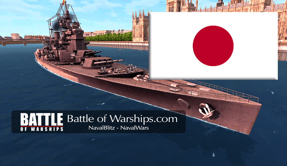 King George V and JAPAN flag - Battle of Warships