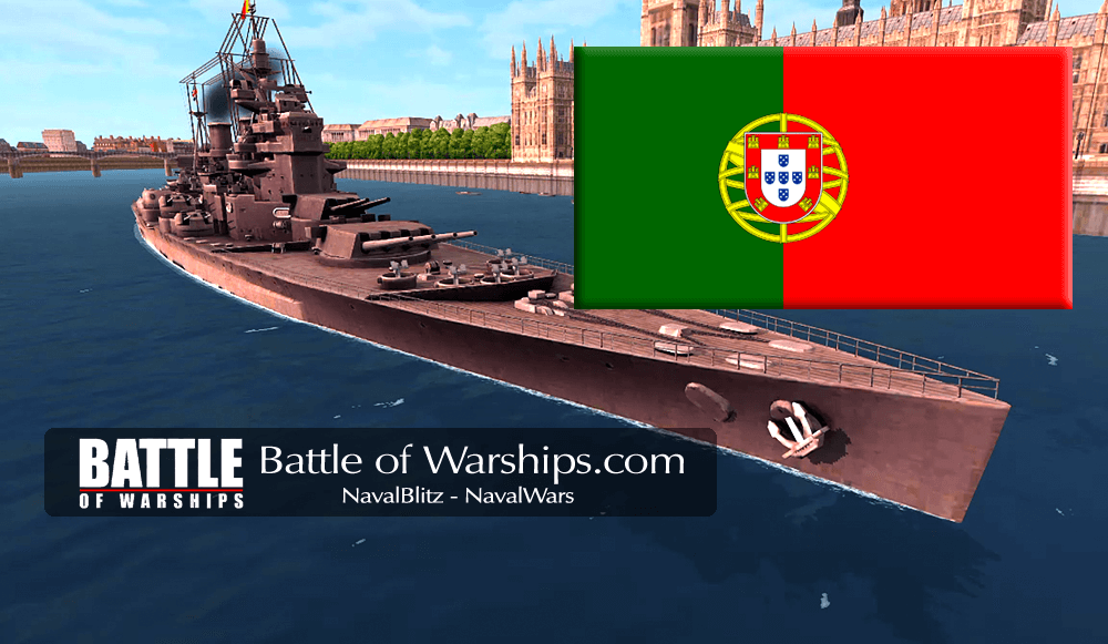 King George V PORTUGAL flag - Battle of Warships