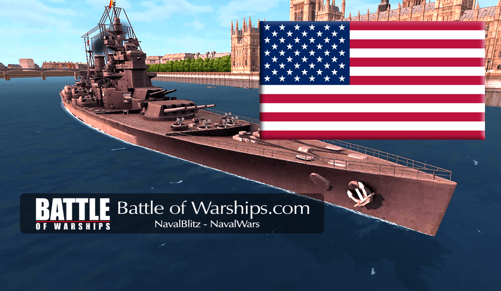 King George V and USA flag - Battle of Warships