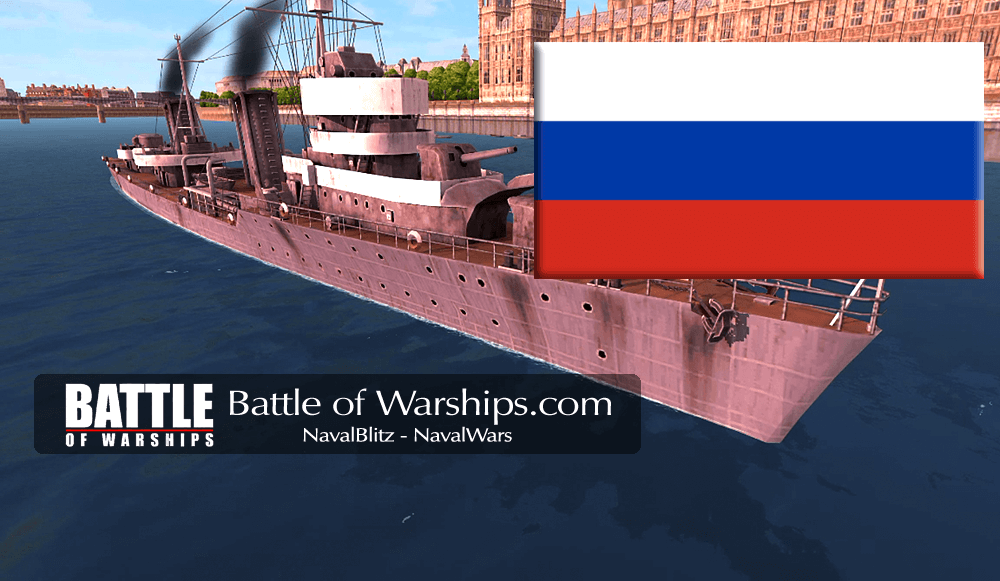 LENINGRAD and RUSSIA flag - Battle of Warships