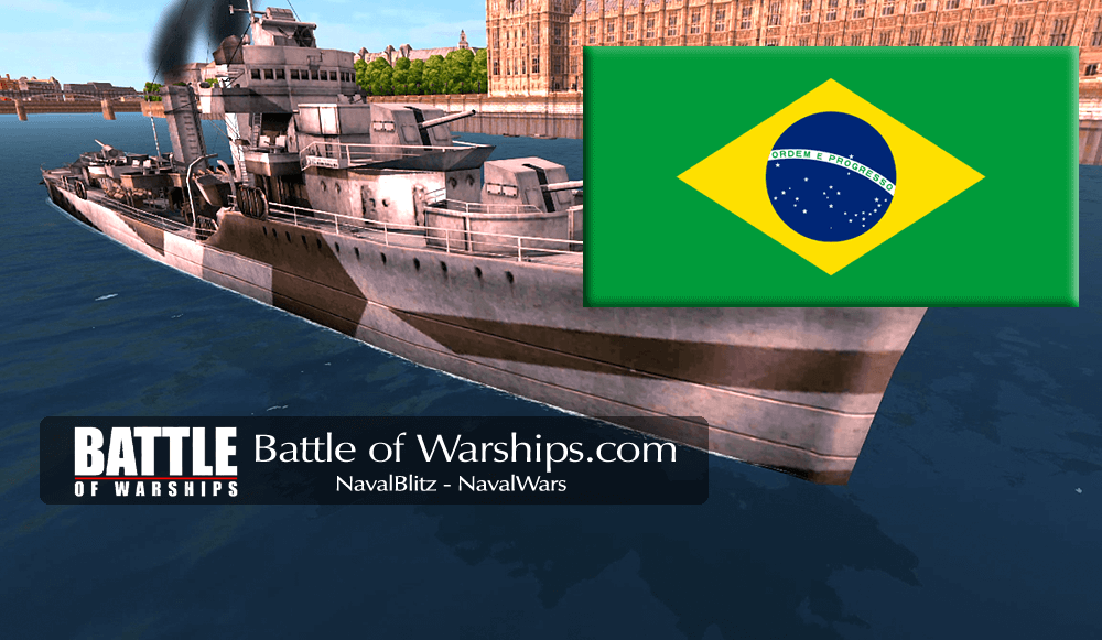 MAHAN and Brazil flag - Battle of Warships