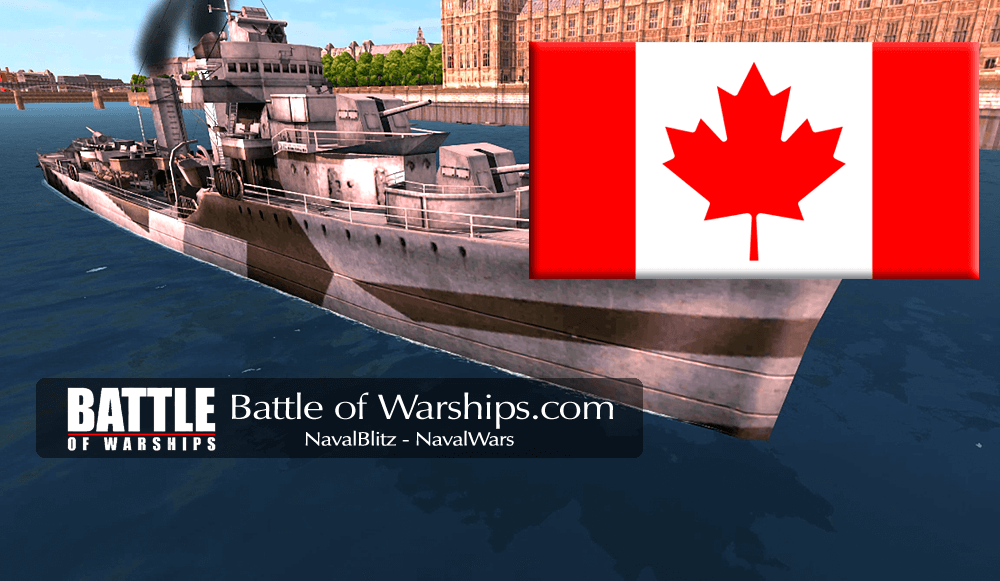 MAHAN and CANADA flag - Battle of Warships