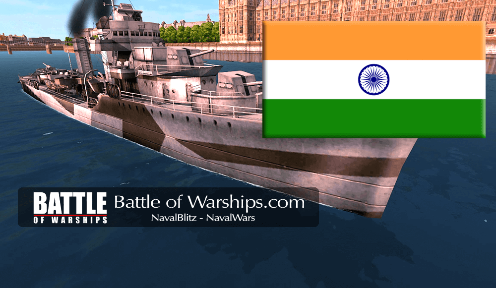 MAHAN and INDIA flag - Battle of Warships