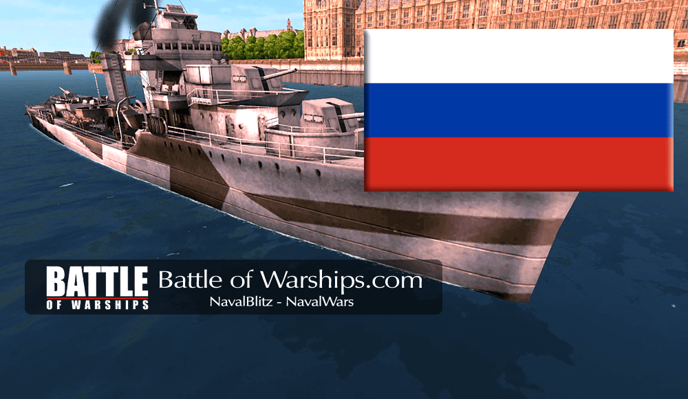 MAHAN and RUSSIA flag - Battle of Warships
