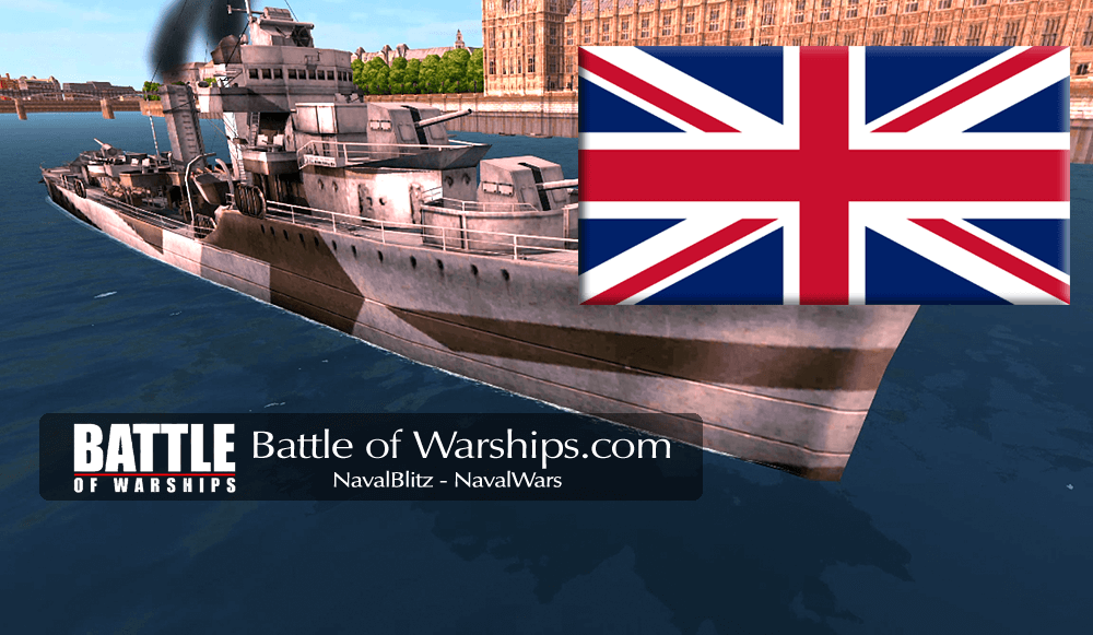 MAHAN and UK flag - Battle of Warships