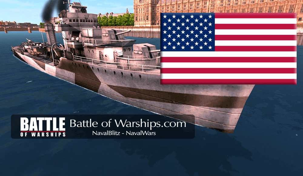 MAHAN and USA flag - Battle of Warships