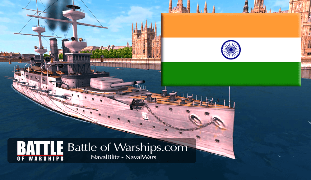 MAJESTIC and INDIA flag - Battle of Warships