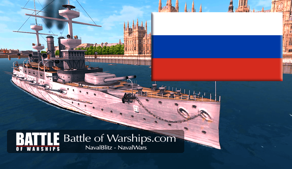 MAJESTIC and RUSSIA flag - Battle of Warships