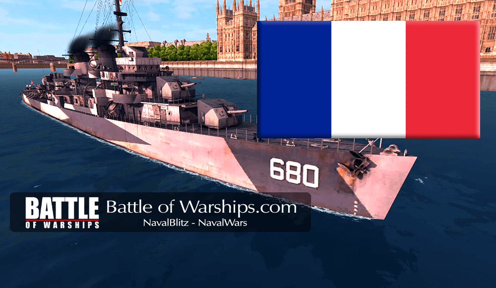MELVIN and FRANCE flag - Battle of Warships