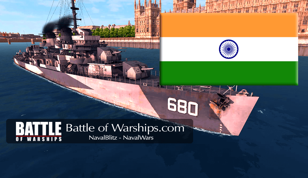 MELVIN and INDIA flag - Battle of Warships