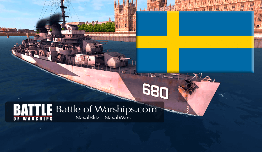 MELVIN and SWEDEN flag - Battle of Warships
