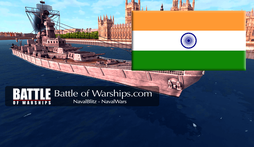 MISSOURI and INDIA flag - Battle of Warships