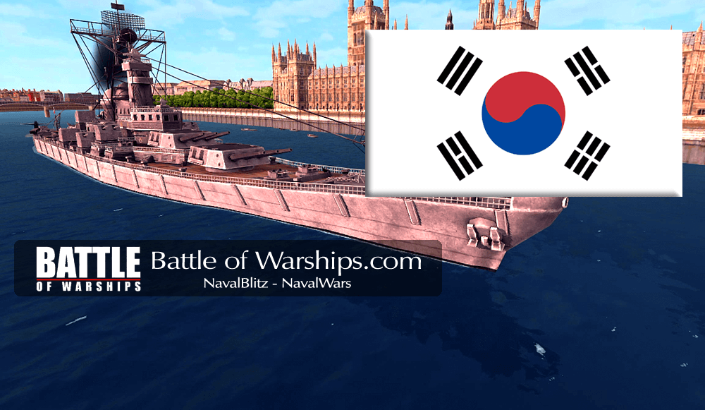 MISSOURI and KORIA flag - Battle of Warships