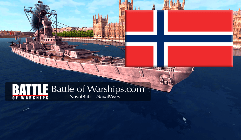 MISSOURI and NORWAY flag - Battle of Warships