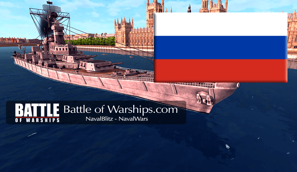 MISSOURI and RUSSIA flag - Battle of Warships