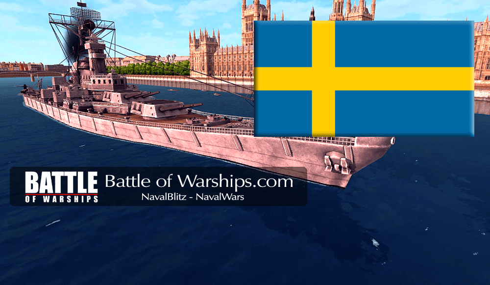 MISSOURI and SWEDEN flag - Battle of Warships