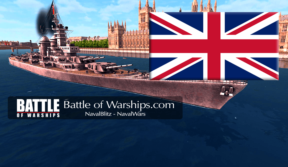 MONTANA and UK flag - Battle of Warships