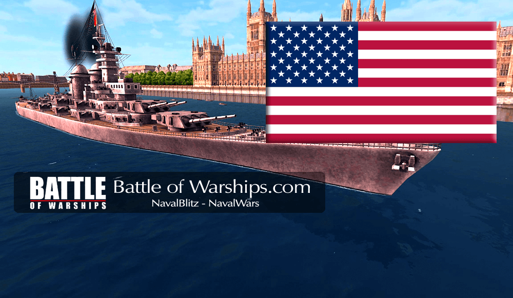 MONTANA and USA flag - Battle of Warships
