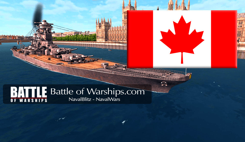 MUSASHI and CANADA flag - Battle of Warships