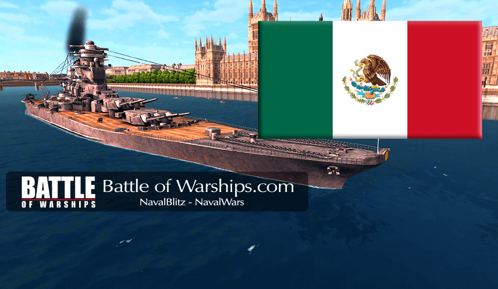 MUSASHI and MEXICO flag - Battle of Warships